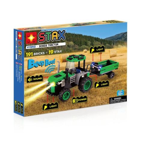 Jucarie Stax - Set constructie cu lumini si sunete - Tractor - imagine 9